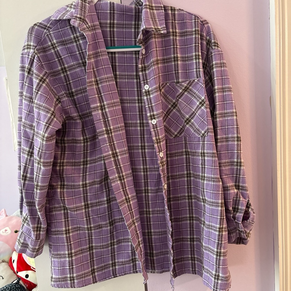 Purple Plaid Men's Shirt